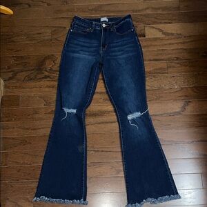 Women's Dark Blue Flare Jeans